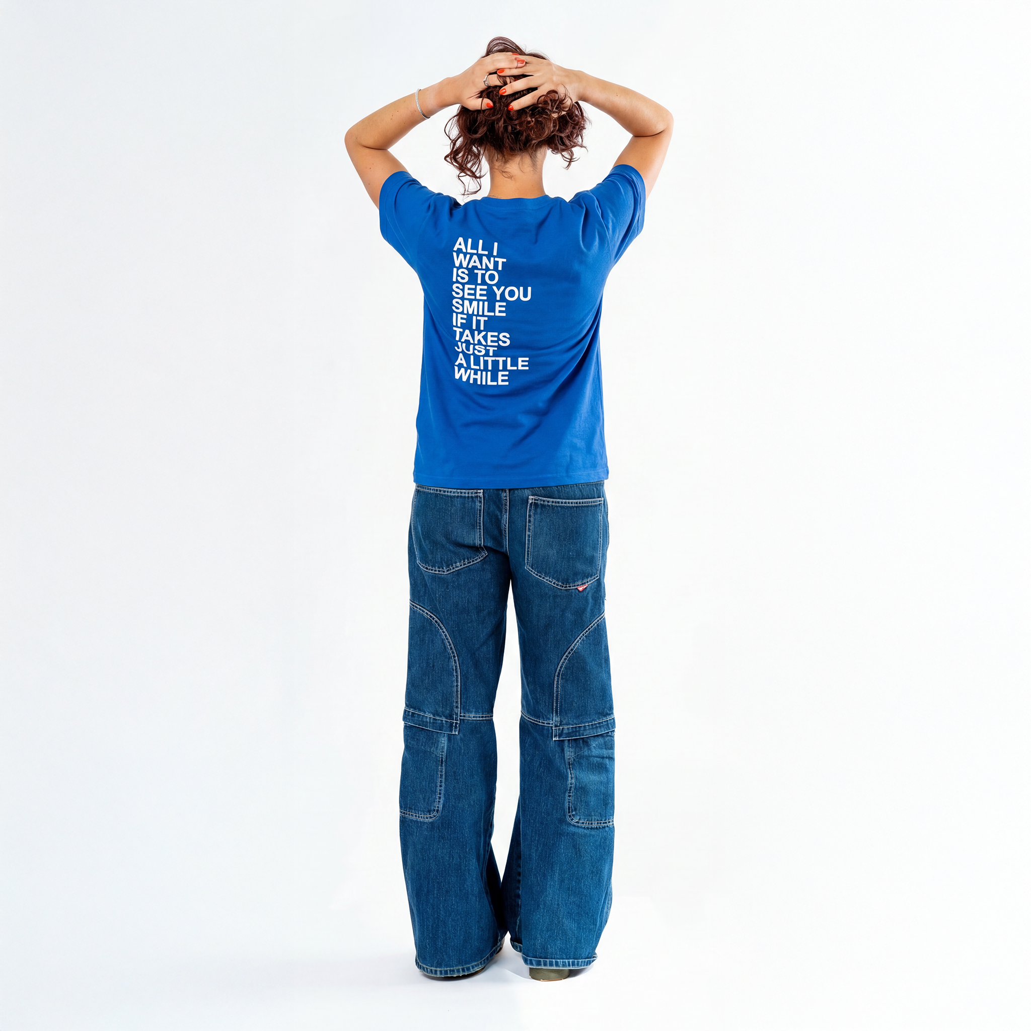 Christine McVie: Don't Stop Lyric Tee (Royal) Back Women's