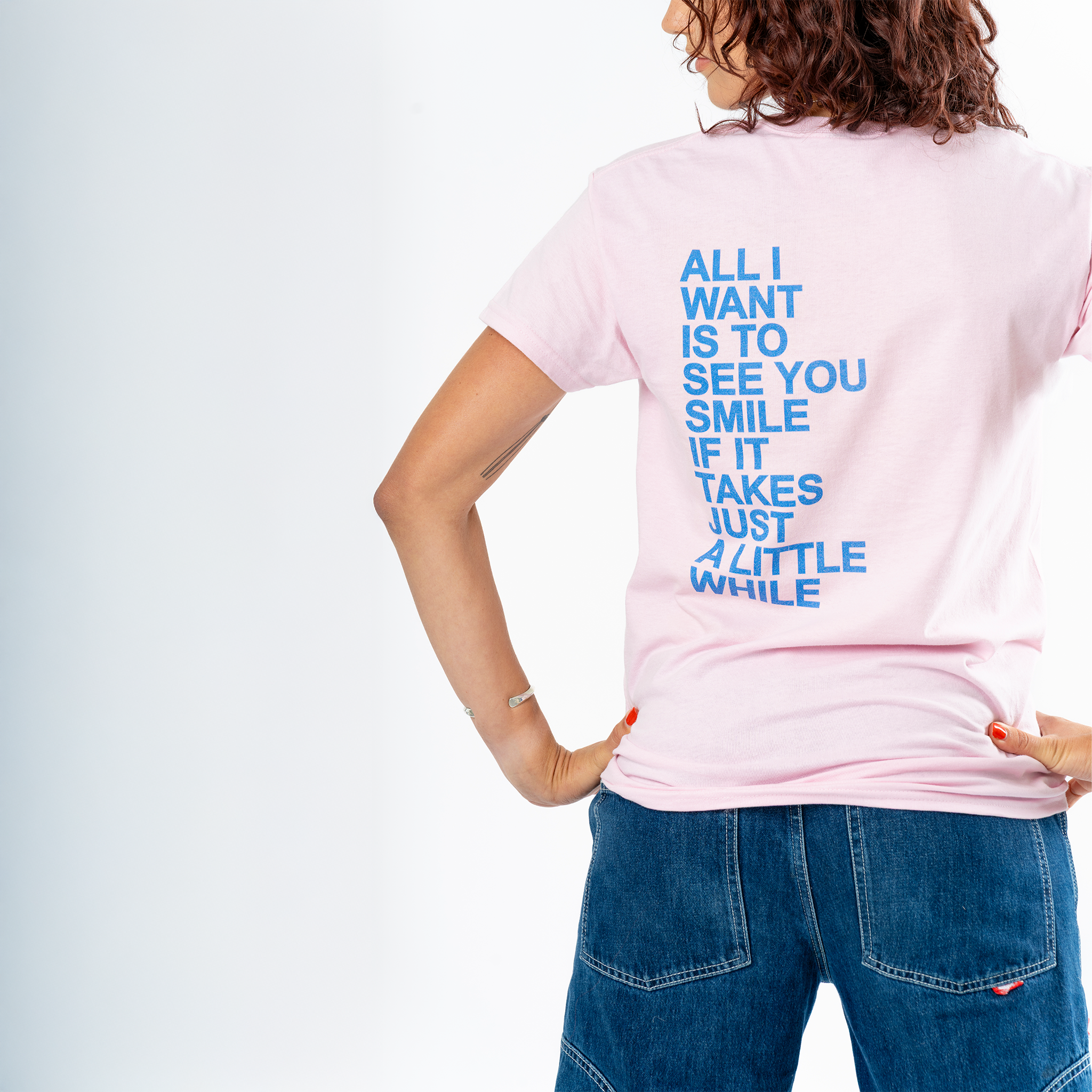 Christine McVie: Don't Stop Lyric Tee (Pink) Back Close Up