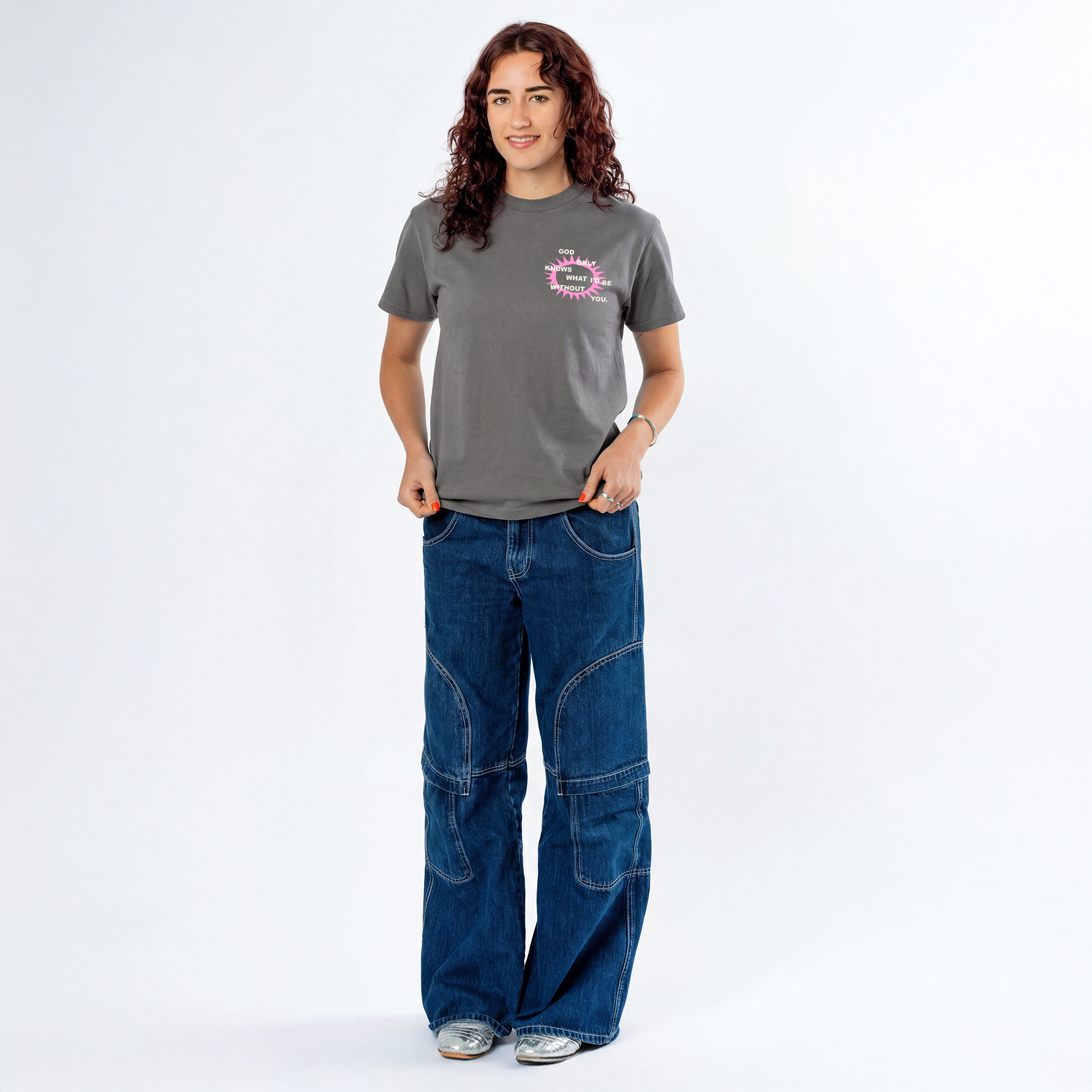 Brian Wilson: God Only Knows Lyric Tee (Charcoal) Front Full Length