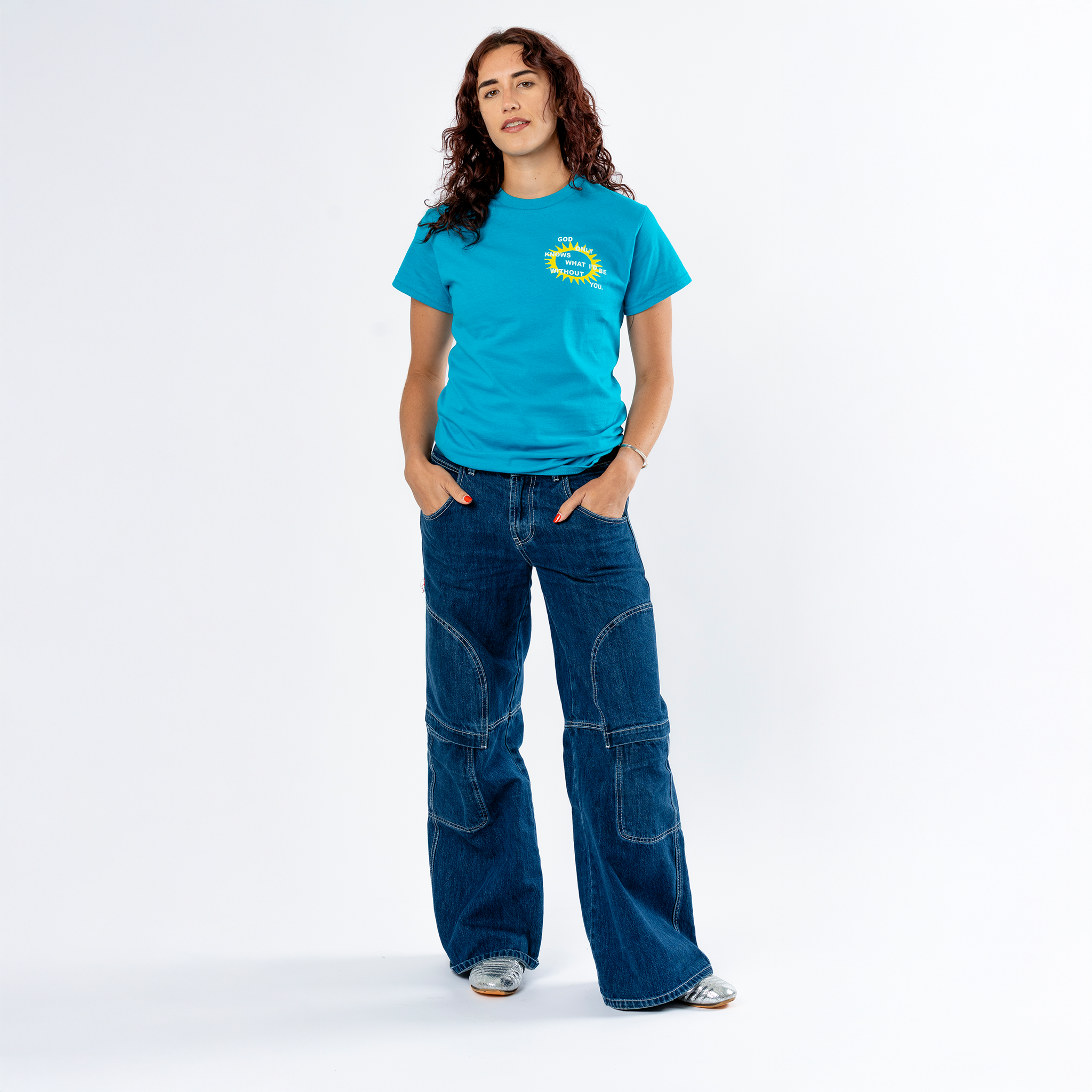 Brian Wilson: God Only Knows Lyric Tee (Tropical Blue) Front