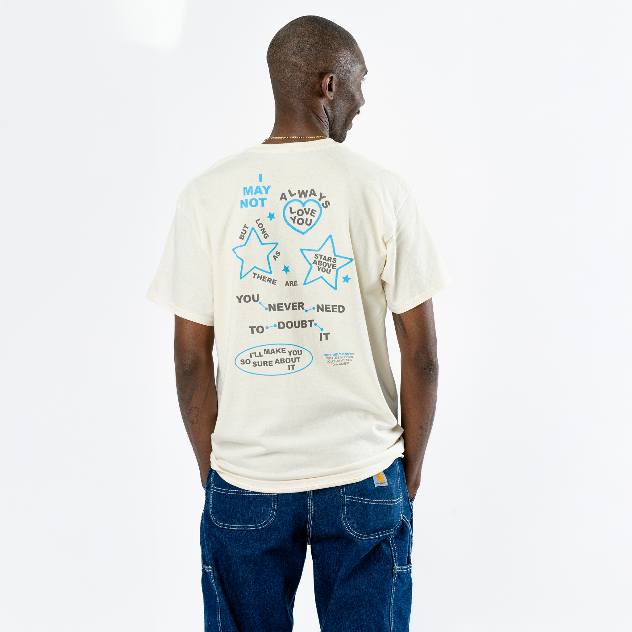 Brian Wilson: God Only Knows Lyric Tee (Natural) Back