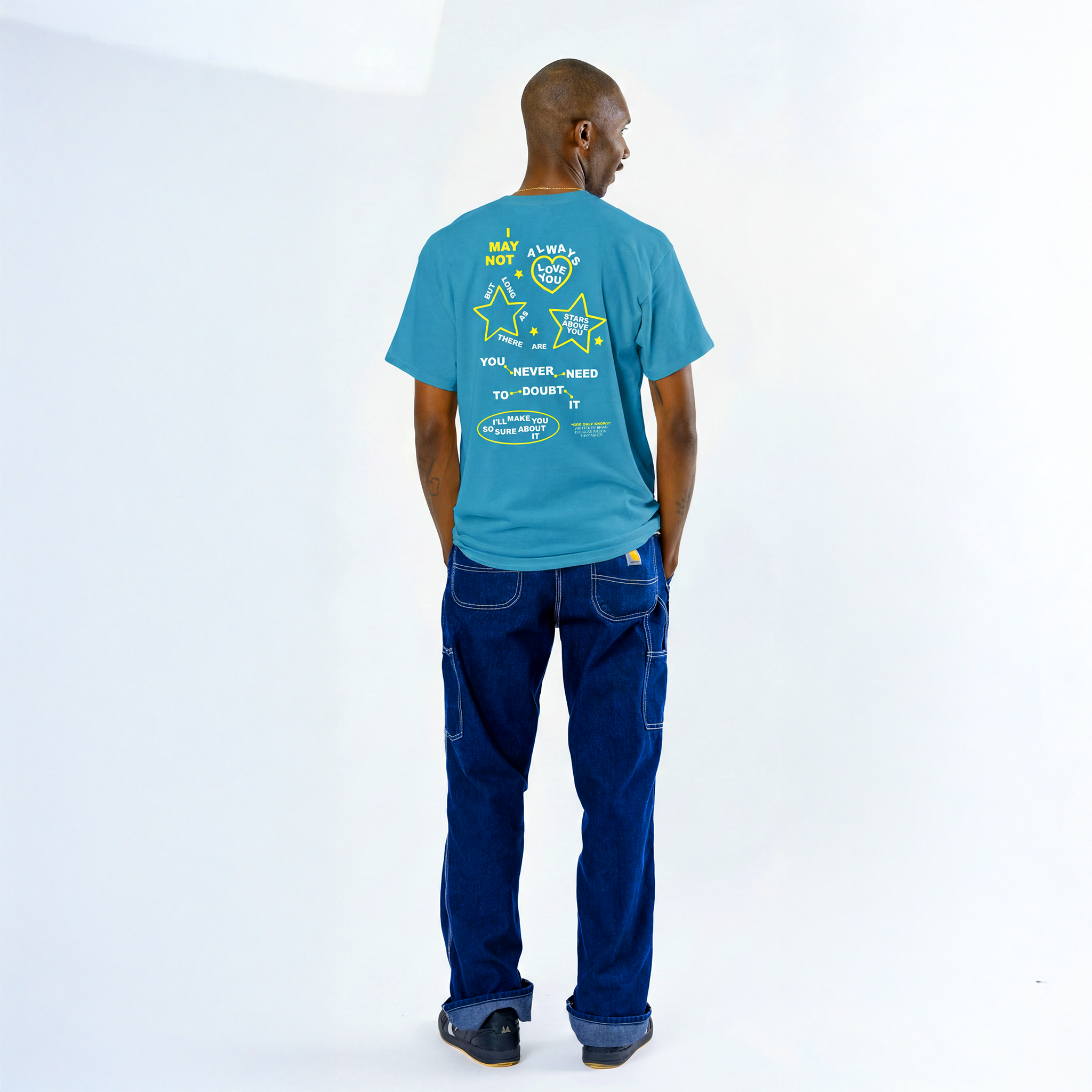Brian Wilson: God Only Knows Lyric Tee (Tropical Blue) Back