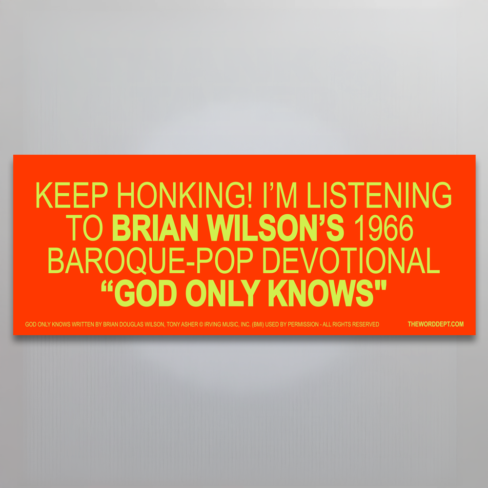 Brian Wilson: God Only Knows Lyric Sticker