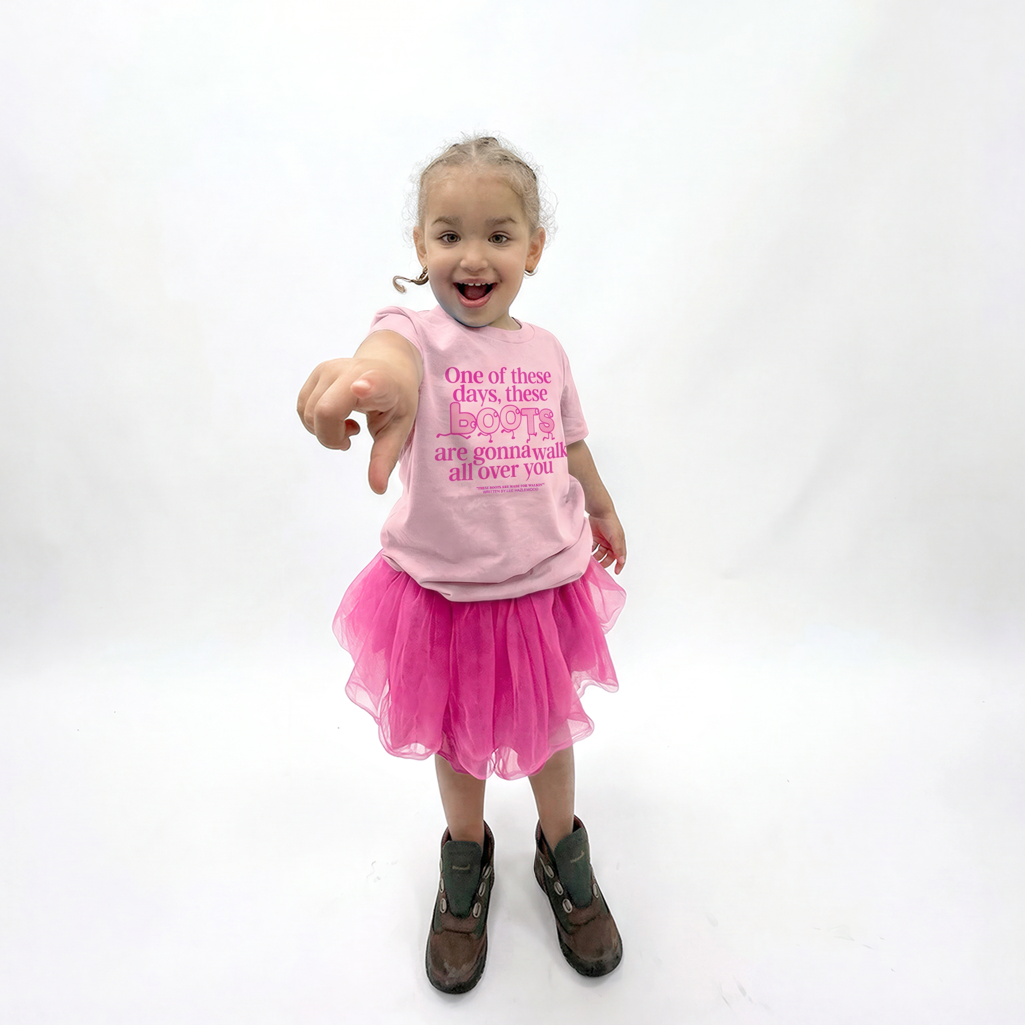 Lee Hazlewood: These Boots Are Made for Walkin' Youth Tee (Pink)