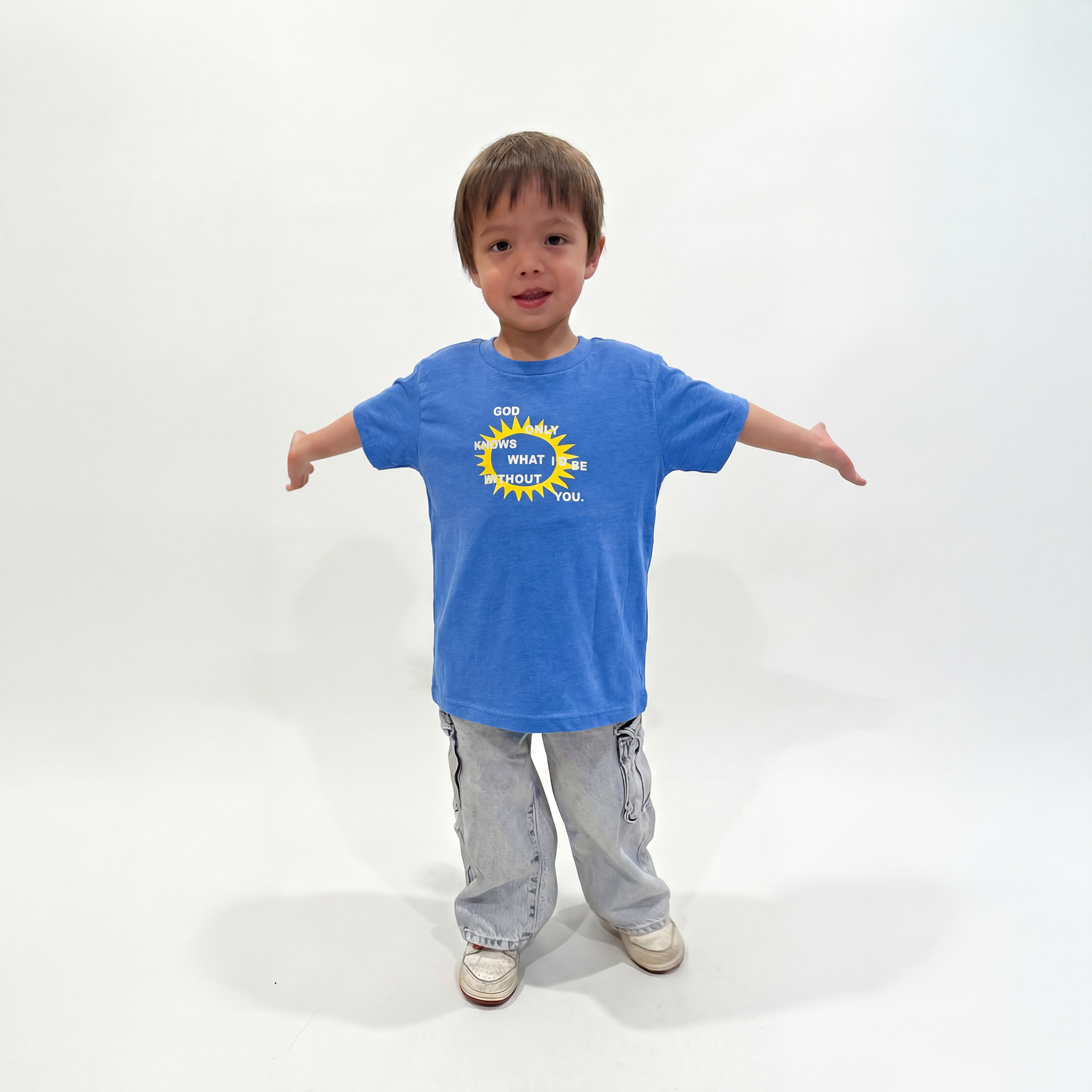 Brian Wilson: God Only Knows Youth Tee (Heather Columbia Blue) Front