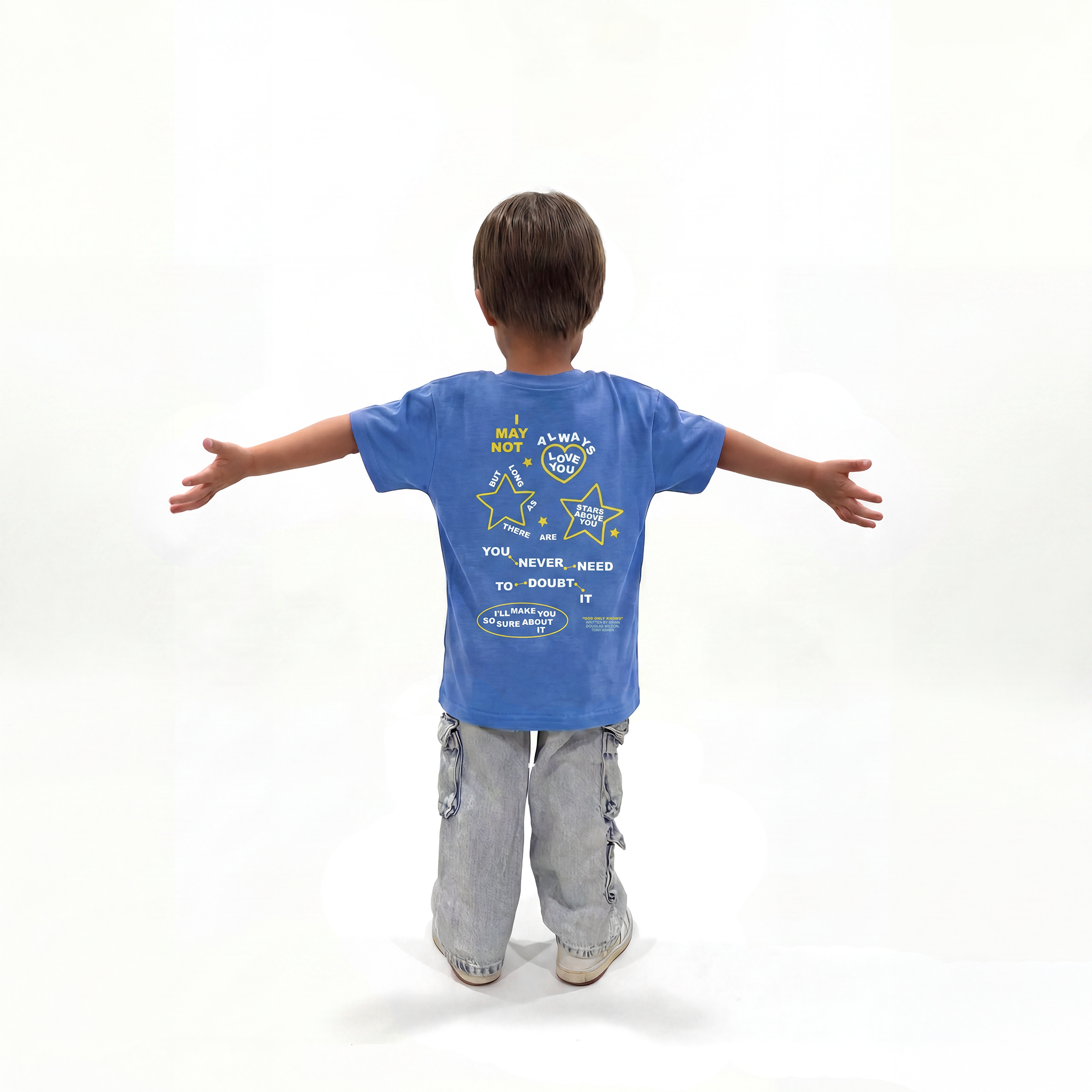 Brian Wilson: God Only Knows Youth Tee (Heather Columbia Blue) Back