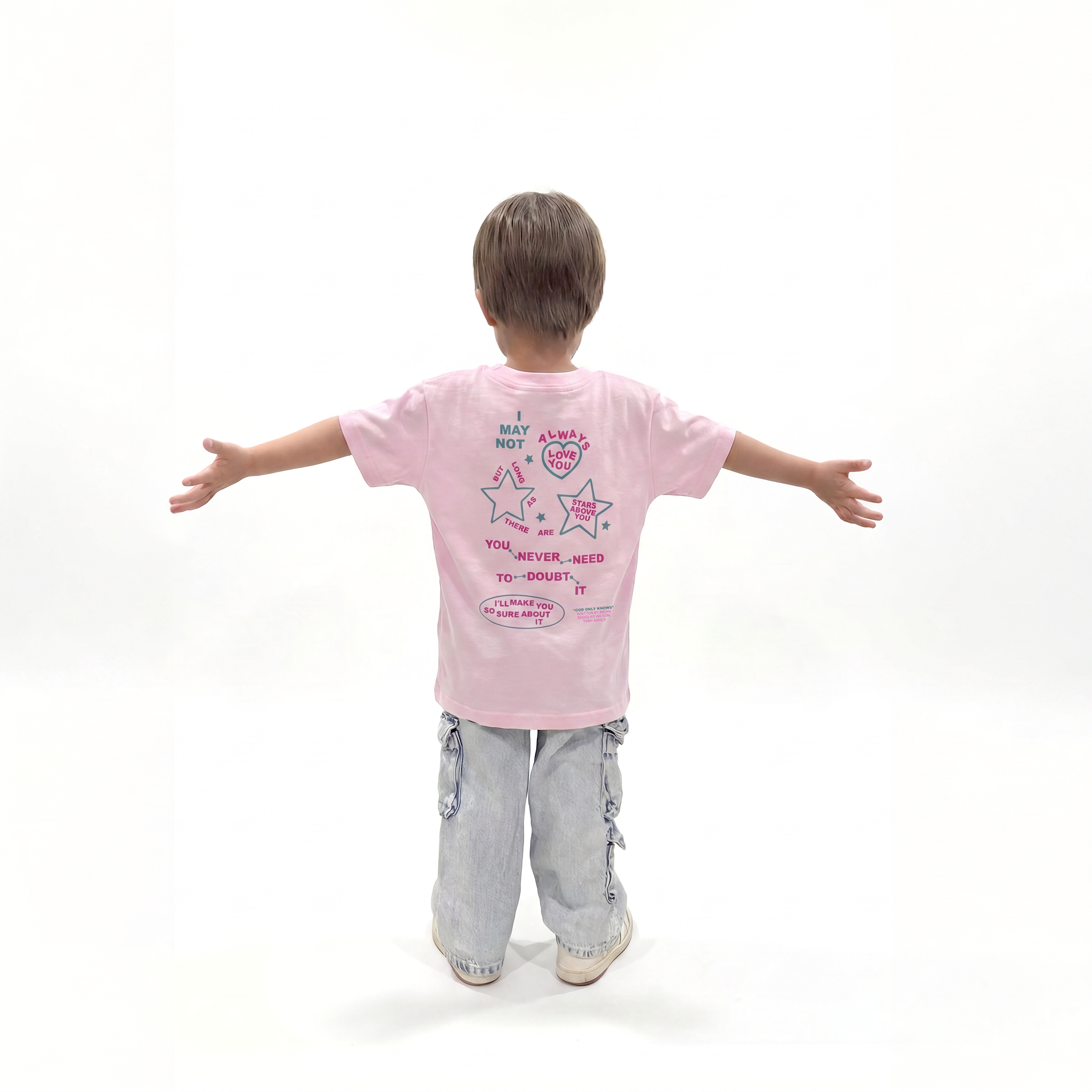 Brian Wilson: God Only Knows Youth Tee (Pink) Back