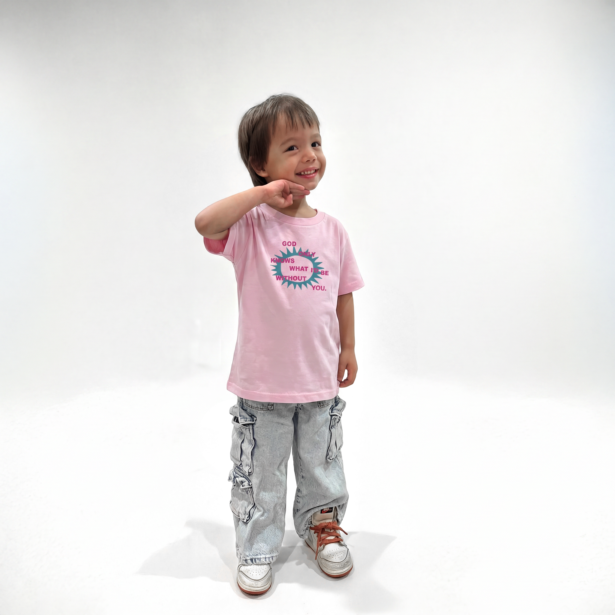 Brian Wilson: God Only Knows Youth Tee (Pink) Front