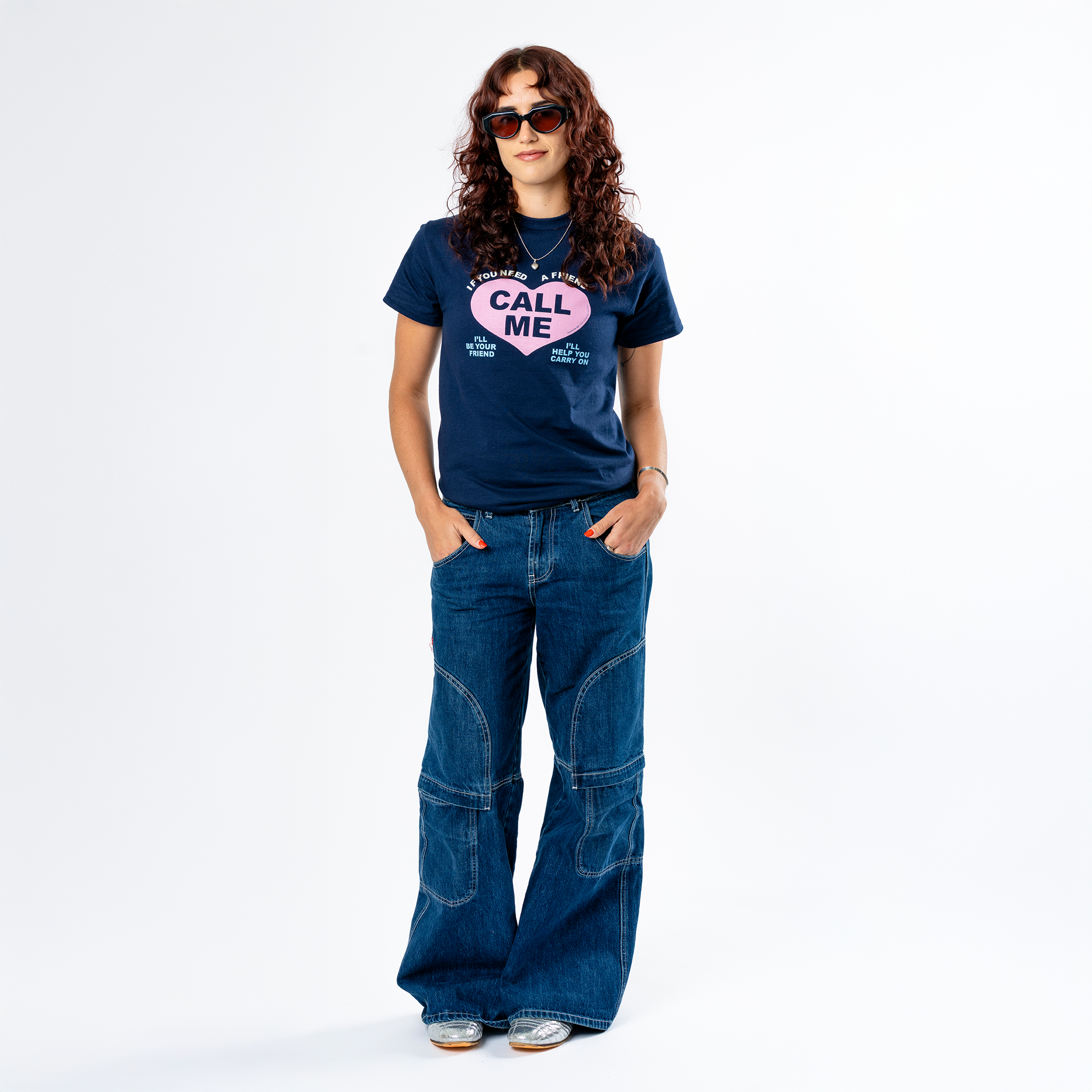 Bill Withers: Lean on Me Lyric Tee (Navy) Full Length
