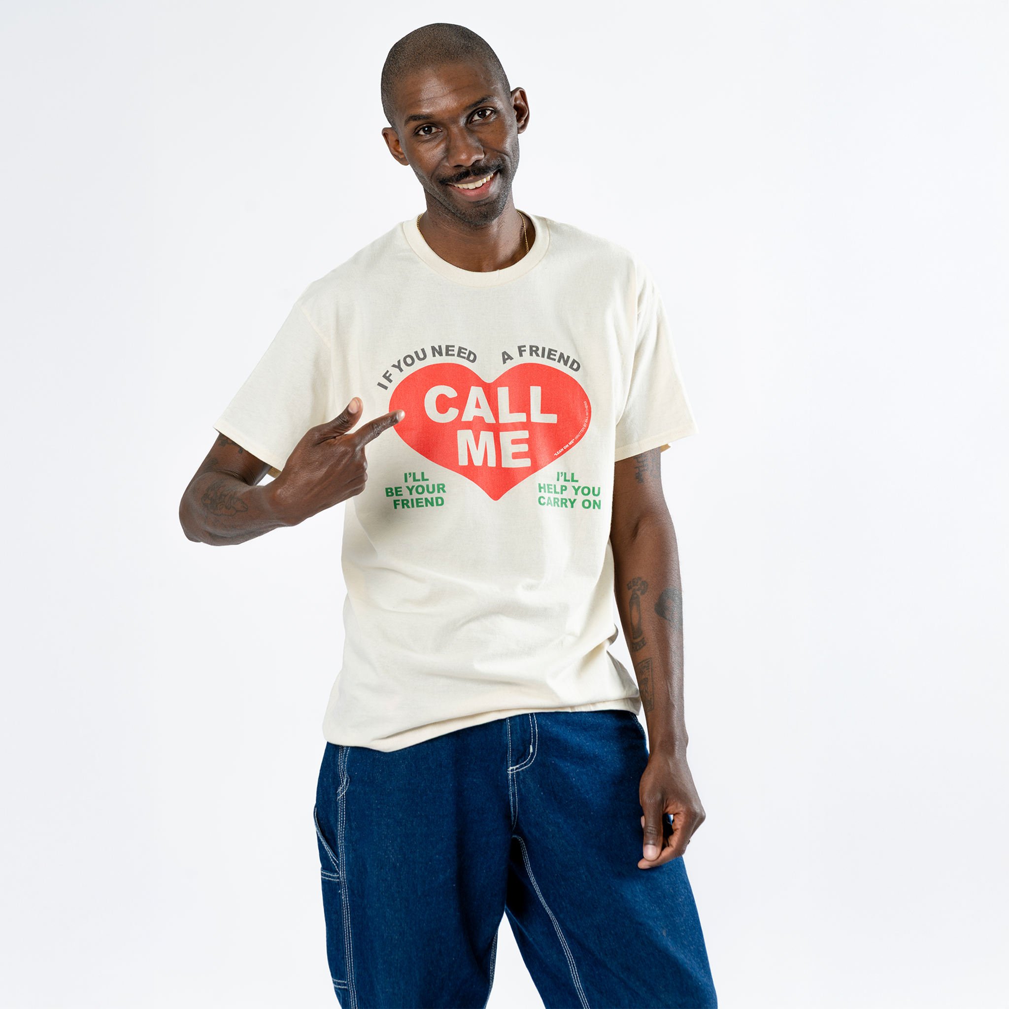 Bill Withers: Lean on Me Lyric Tee (Natural)