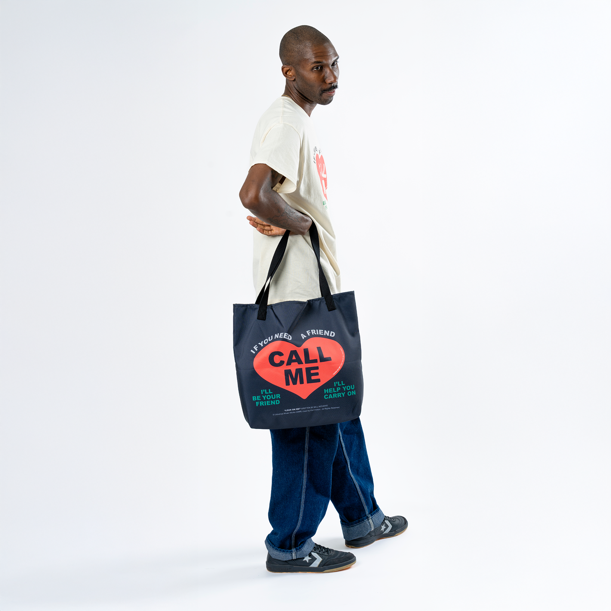 Bill Withers: Lean On Me Lyric Tote Lifestyle