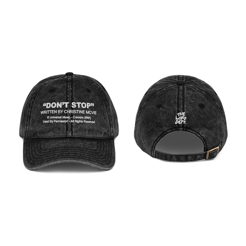 Christine McVie: Don't Stop Lyric Dad Hat (Black)
