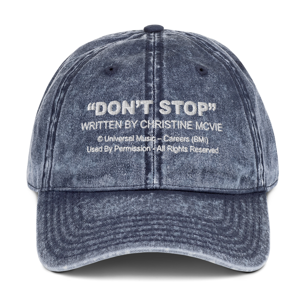 Christine McVie: Don't Stop Lyric Dad Hat (Navy) Front