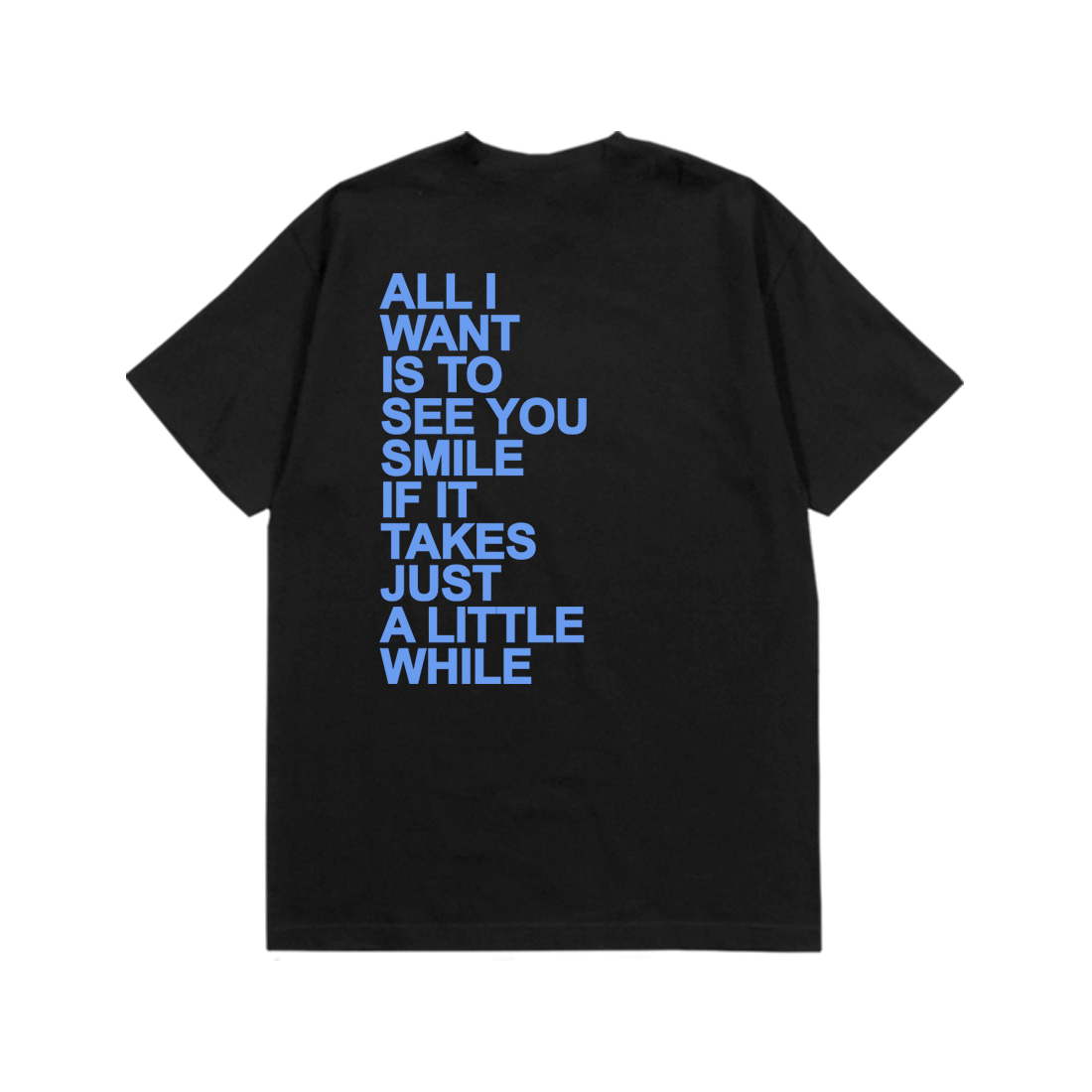 Christine McVie: Don't Stop Lyric Tee (Black) Flat Lay Back