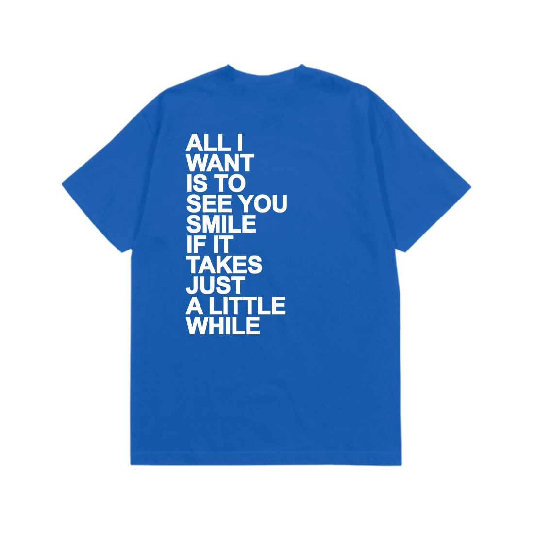 Christine McVie: Don't Stop Lyric Tee (Royal) Flat Lay Back