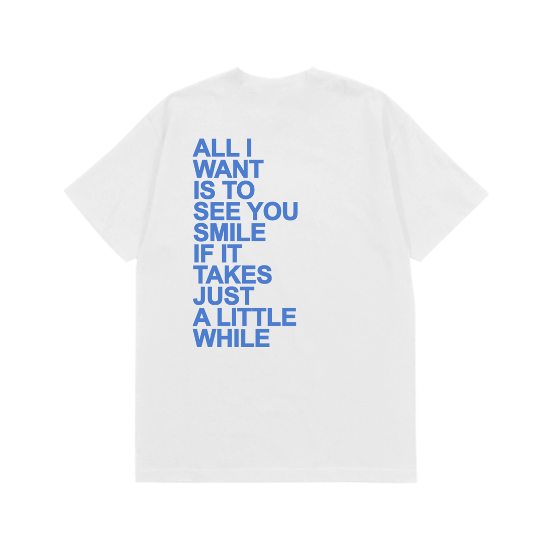 Christine McVie: Don't Stop Lyric Tee (White) Flat Lay Back