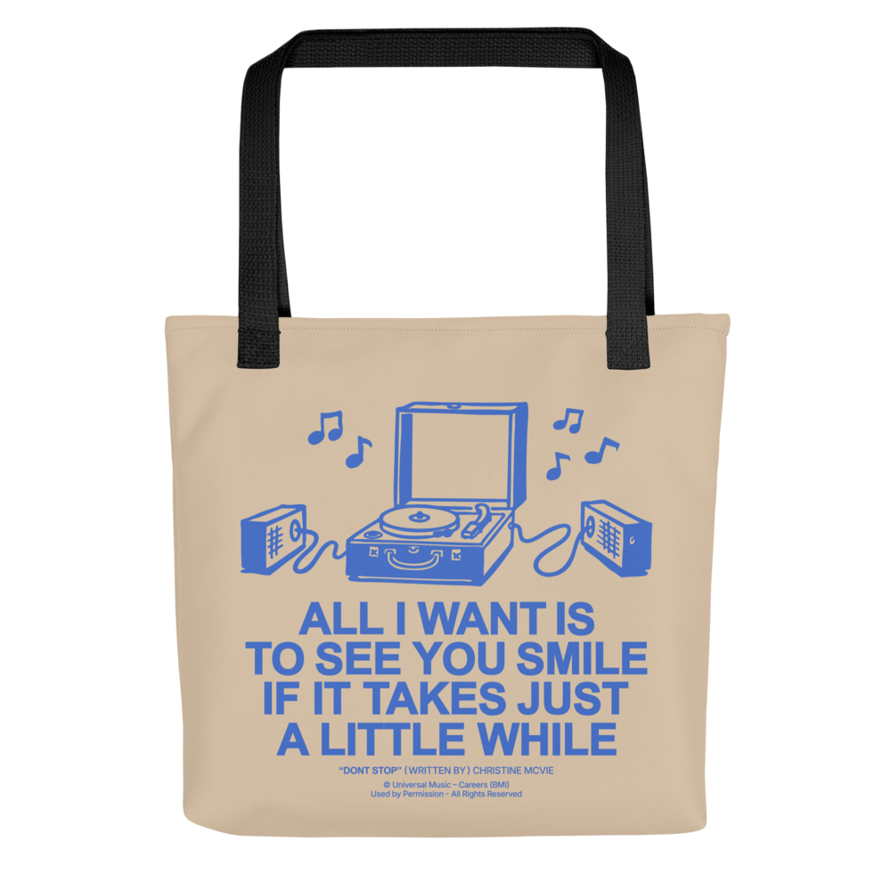 Christine McVie: Don't Stop Lyric Tote (Khaki)
