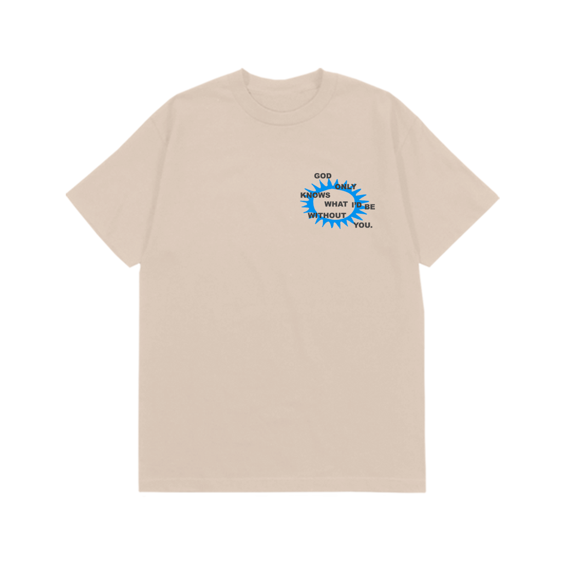 Brian Wilson: God Only Knows Lyric Tee (Natural) Flat Lay Front