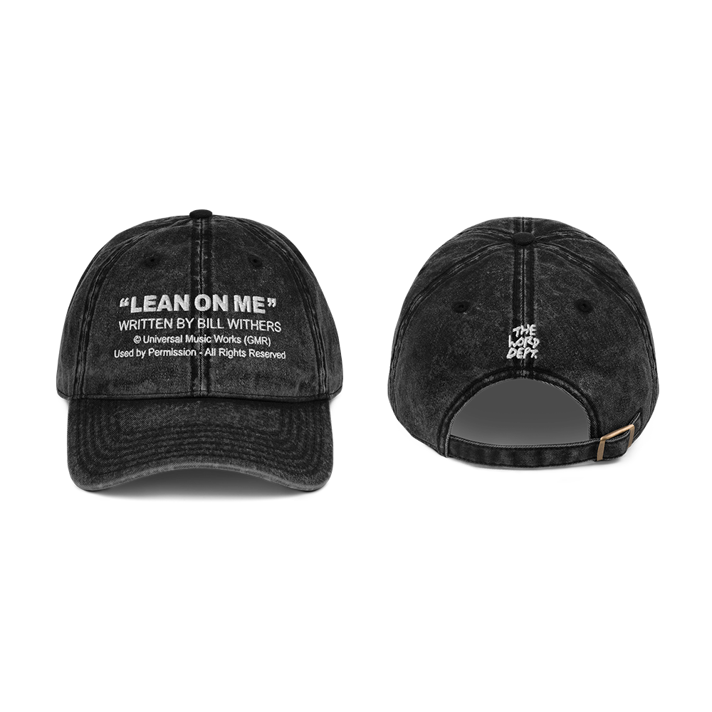 Bill Withers: Lean On Me Lyric Dad Hat (Black)