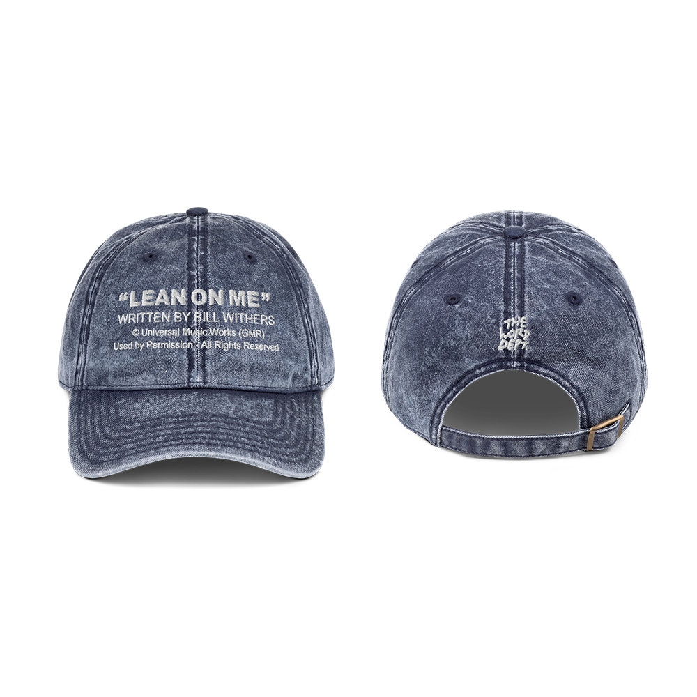 Bill Withers: Lean On Me Lyric Dad Hat (Navy)