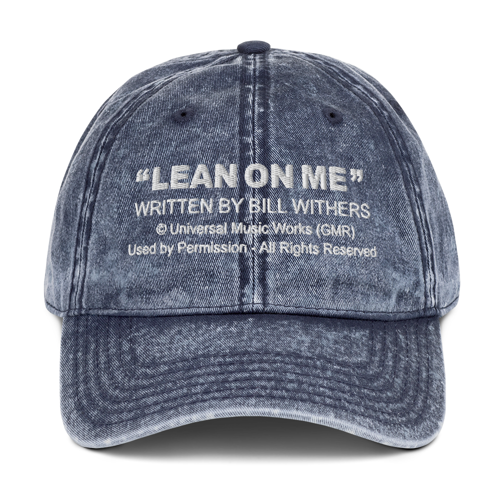 Bill Withers: Lean On Me Lyric Dad Hat (Navy) Front