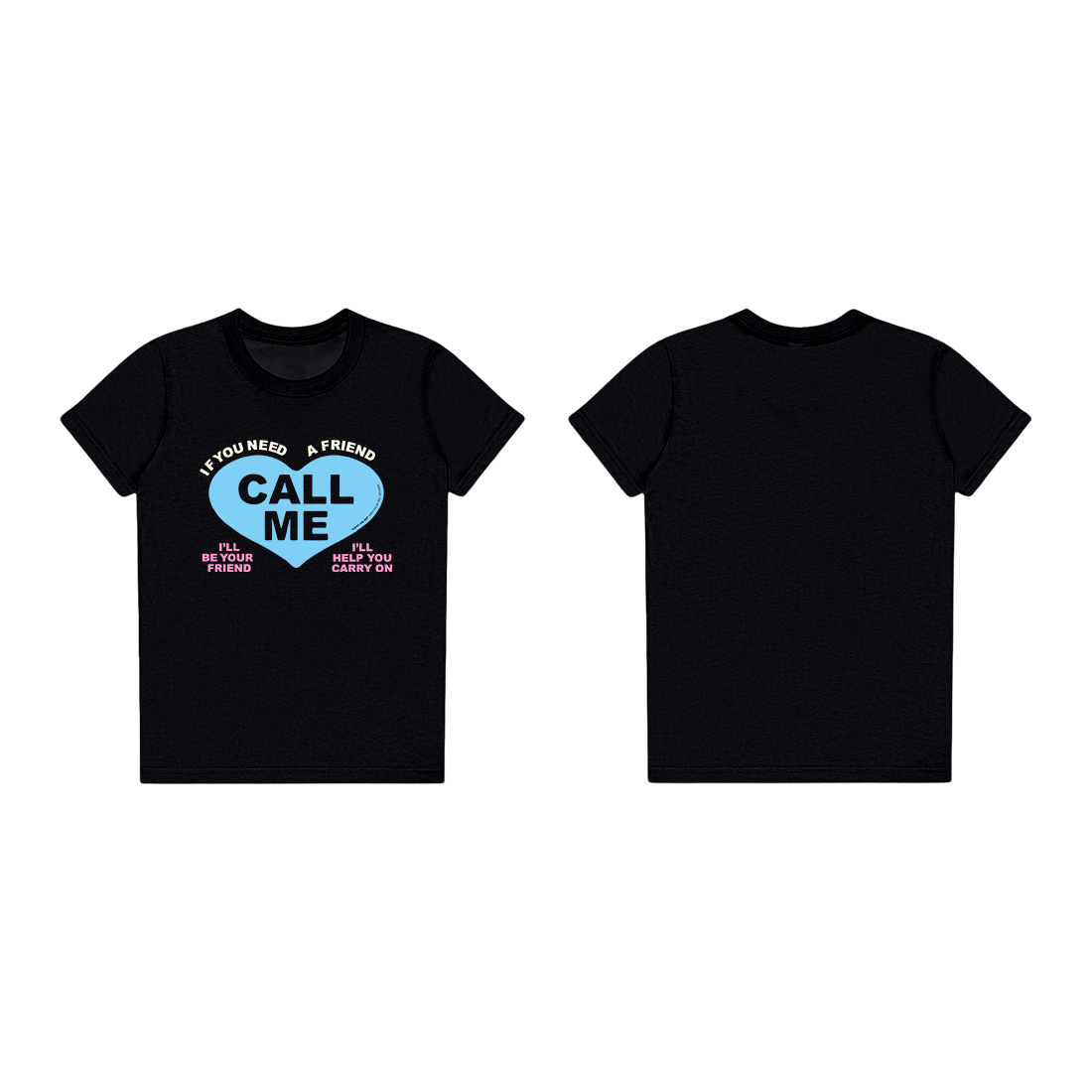 Lean on Me Toddler Tee (Black)