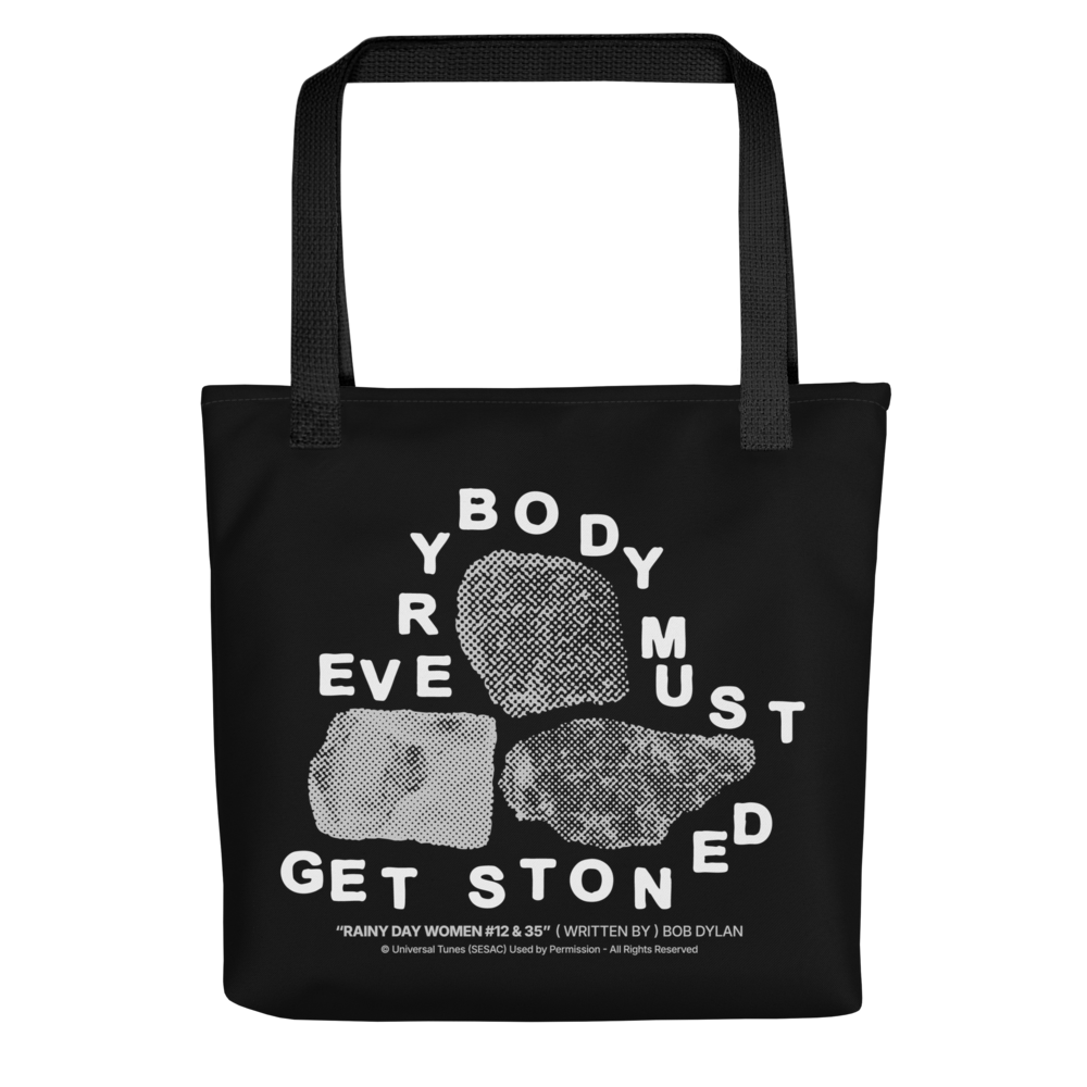 Bob Dylan: Rainy Day Women Lyric Tote (Black)