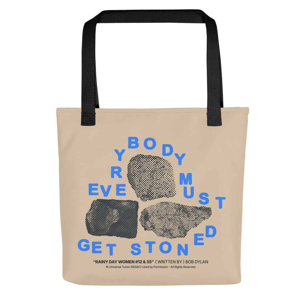 Bob Dylan: Rainy Day Women Lyric Tote (Khaki)