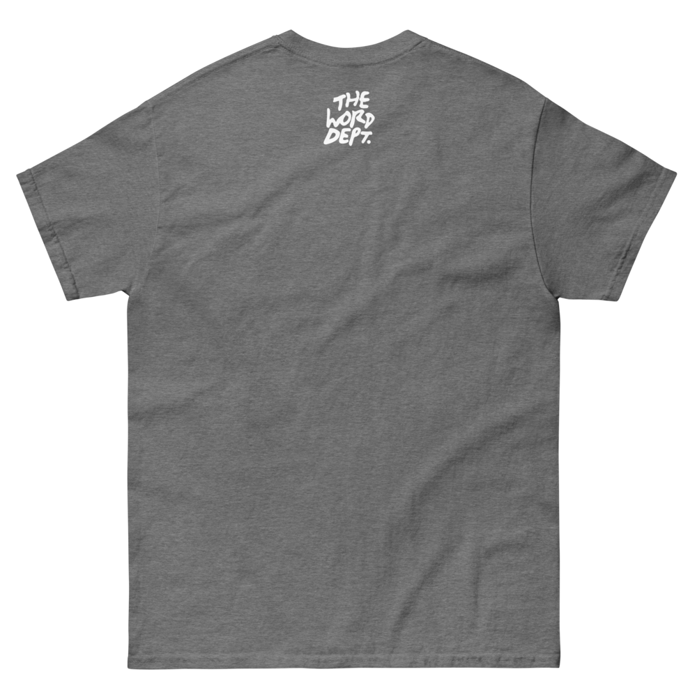 Words Matter Bold Tee (Graphite Heather) Back