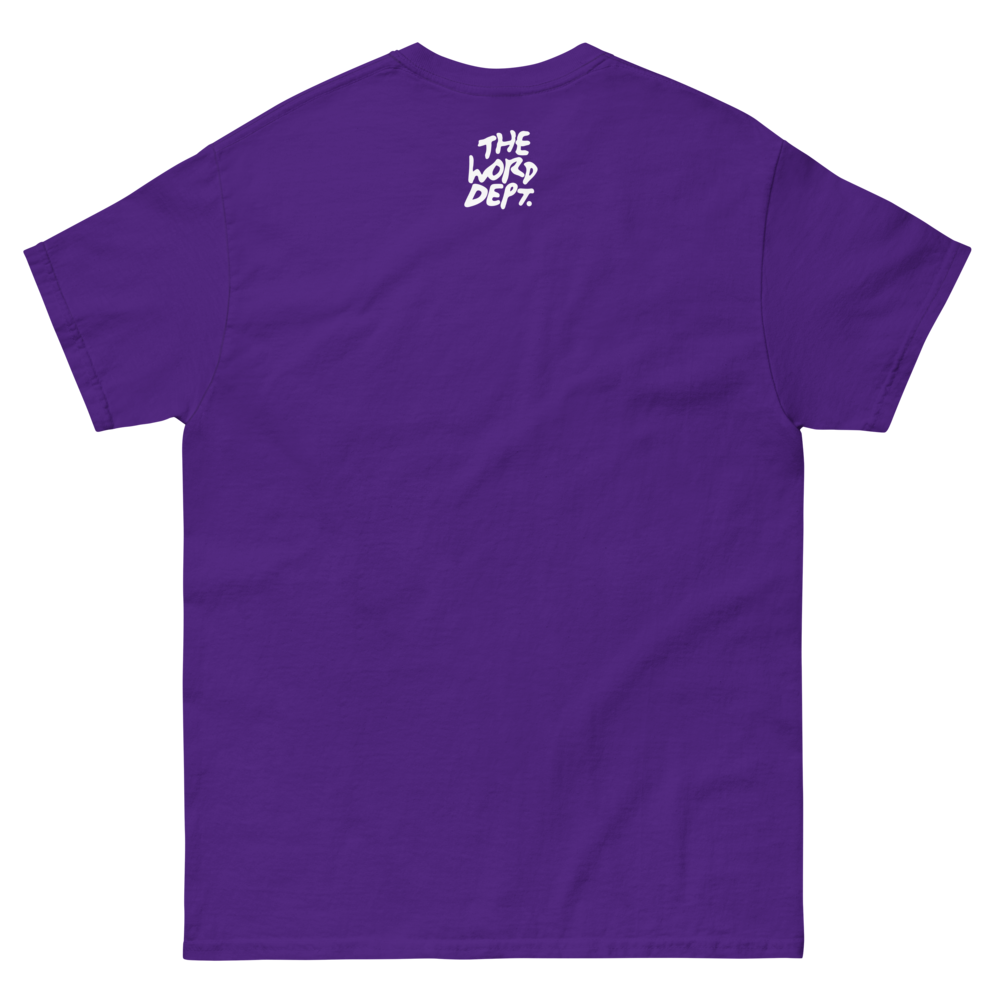 Words Matter Bold Tee (Purple) Back