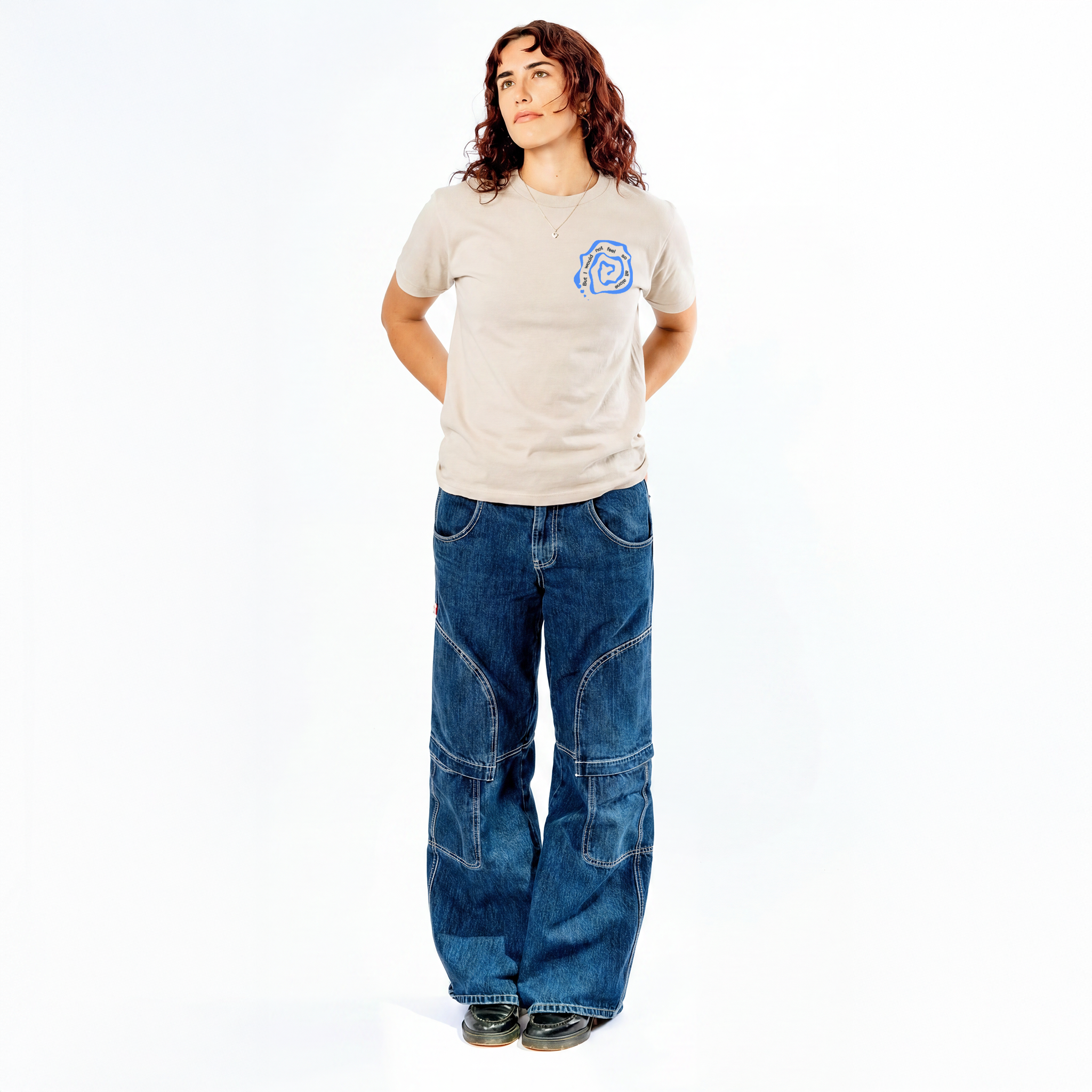 Bob Dylan: Rainy Day Women Lyric Tee (Natural) Front View Women's