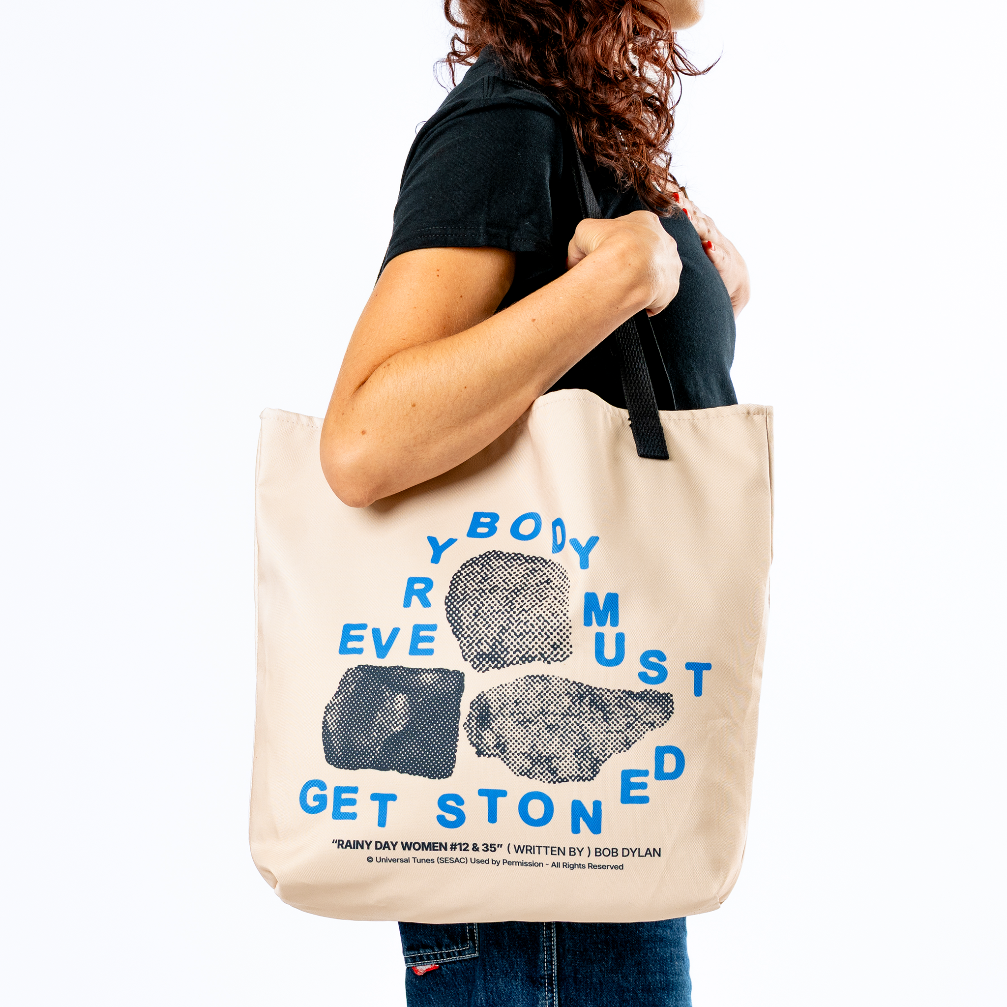 Bob Dylan: Rainy Day Women Lyric Tote (Khaki)