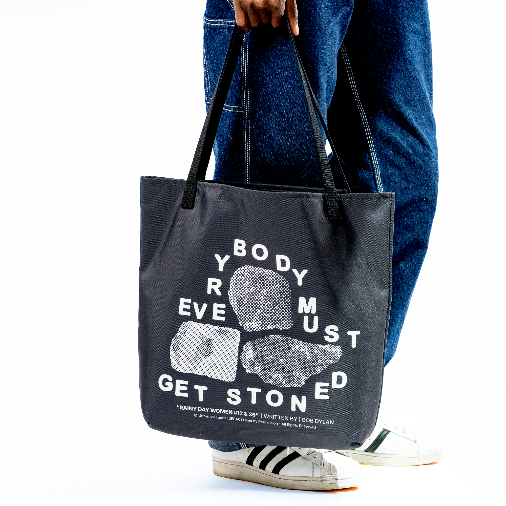 Bob Dylan: Rainy Day Women Lyric Tote (Black)