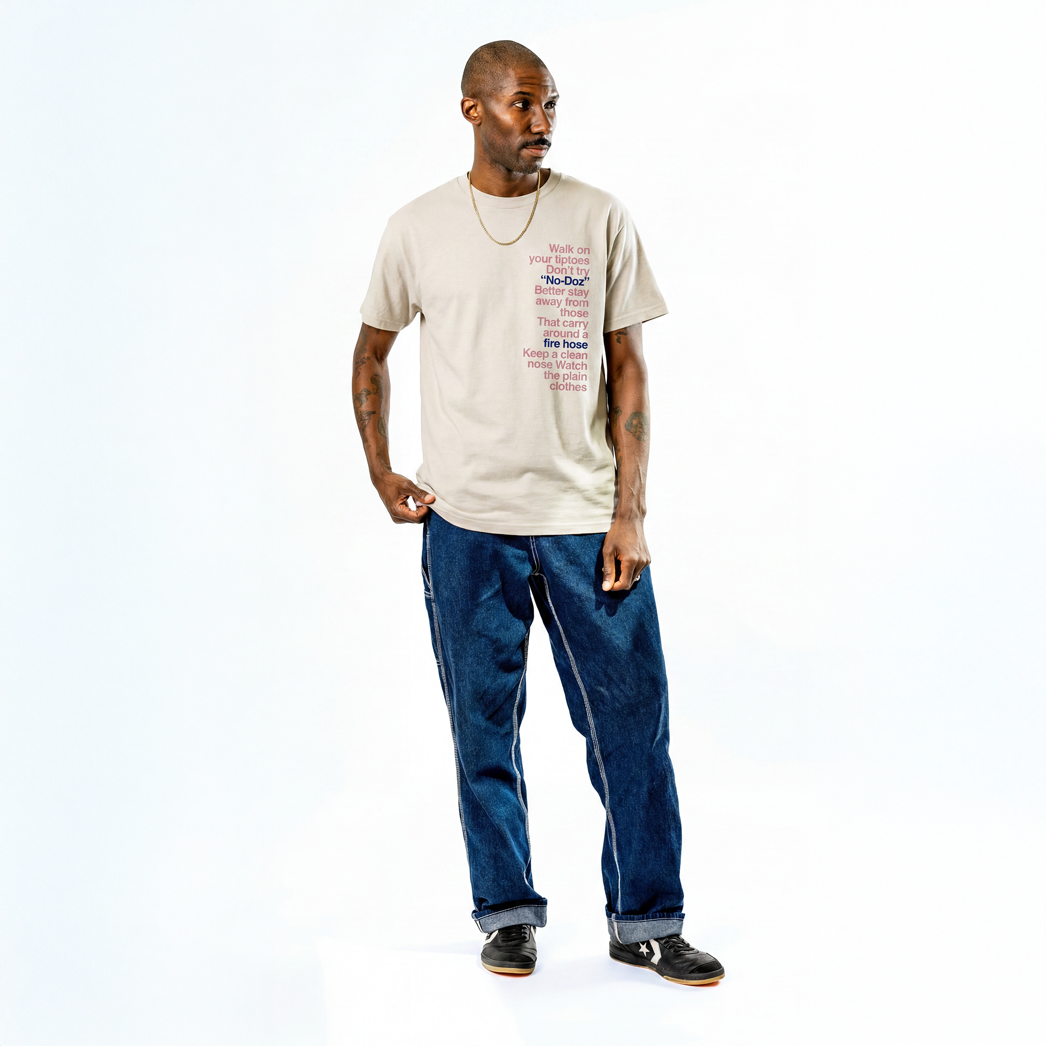 Bob Dylan: Subterranean Homesick Blues Lyric Tee (Natural) Front