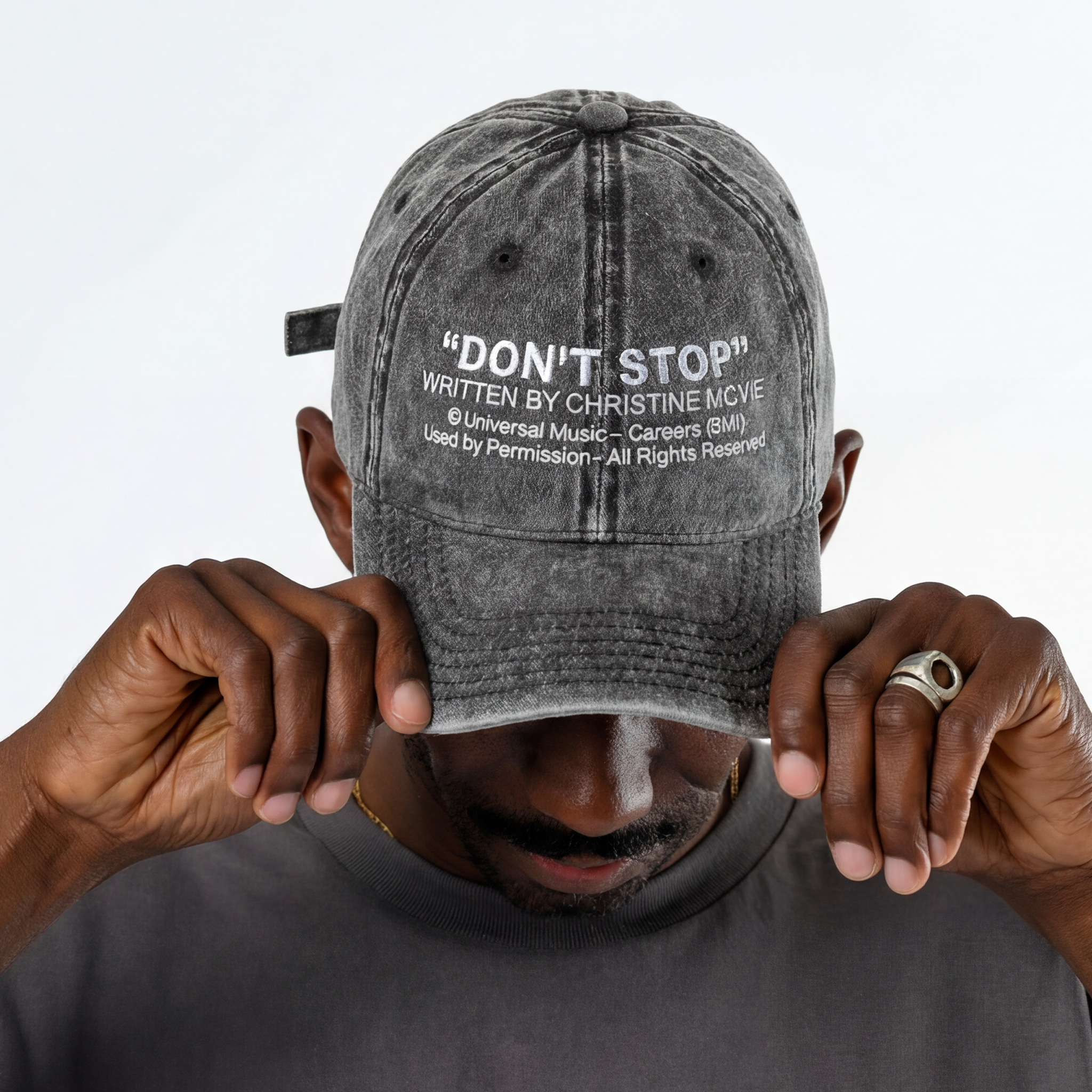 Christine McVie: Don't Stop Lyric Dad Hat (Charcoal)