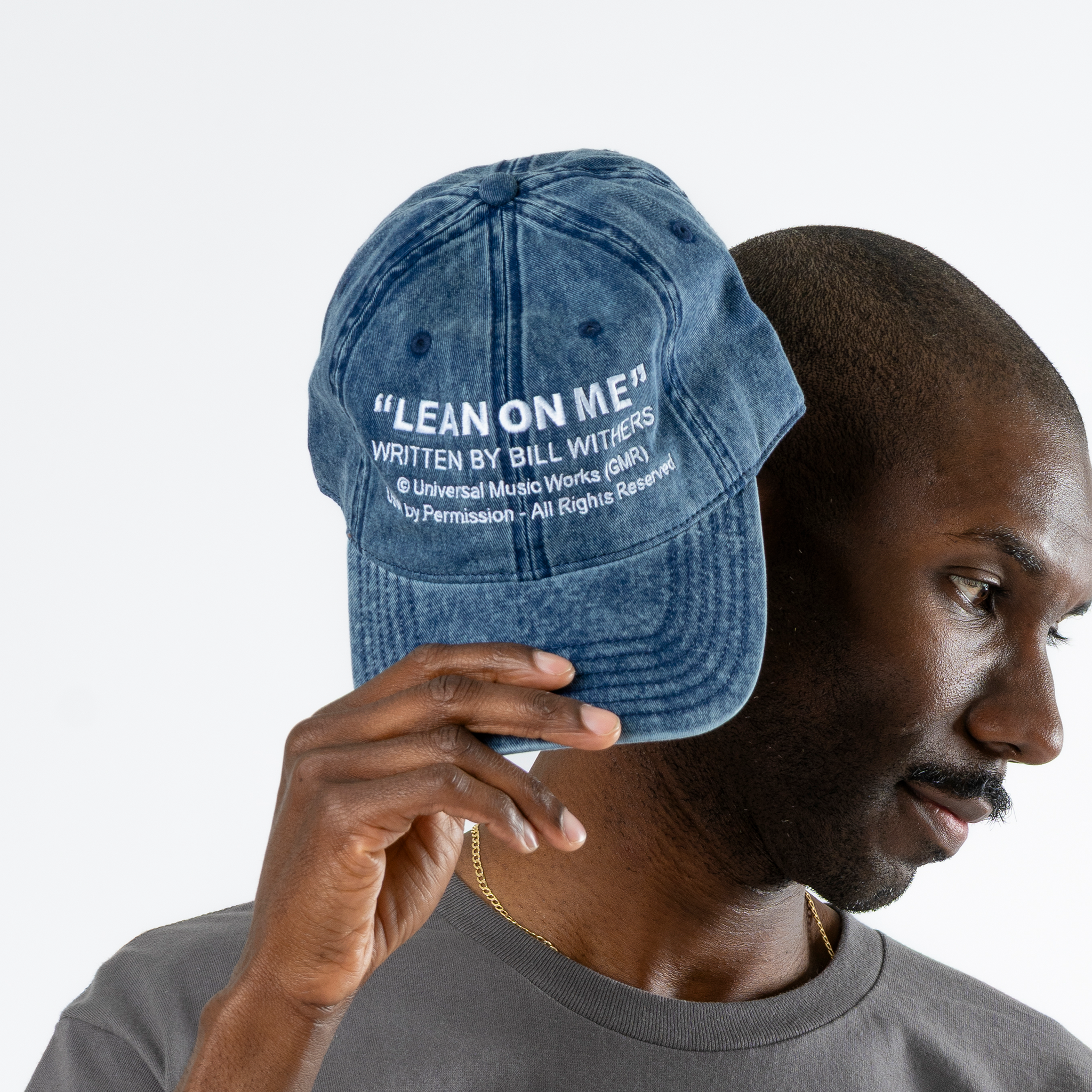 Bill Withers: Lean On Me Lyric Dad Hat (Navy) Lifestyle