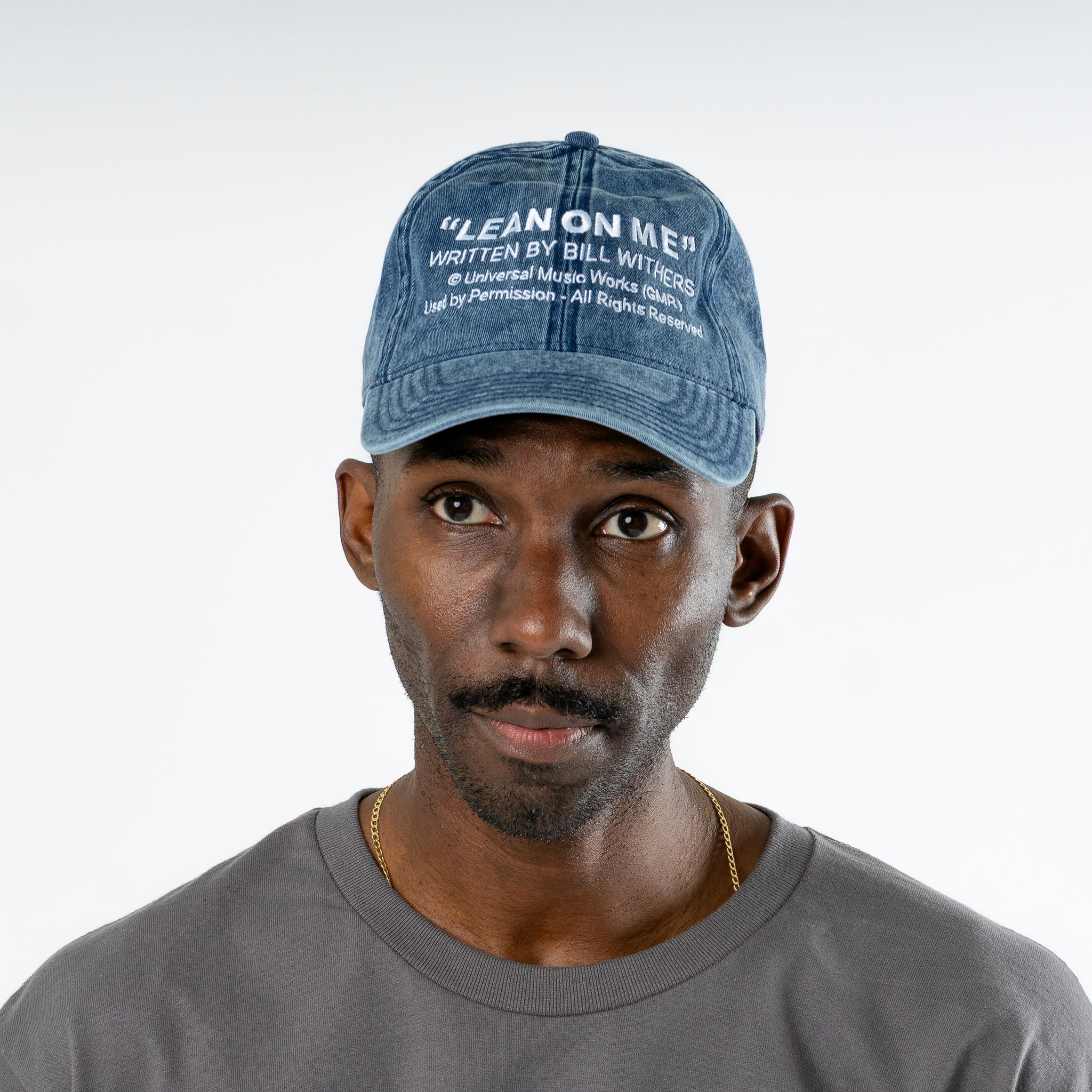 Bill Withers: Lean On Me Lyric Dad Hat (Navy) Front